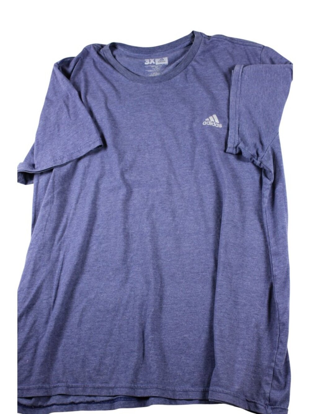 Adidas Mens 3X Heather Blue Short Sleeve T-Shirt